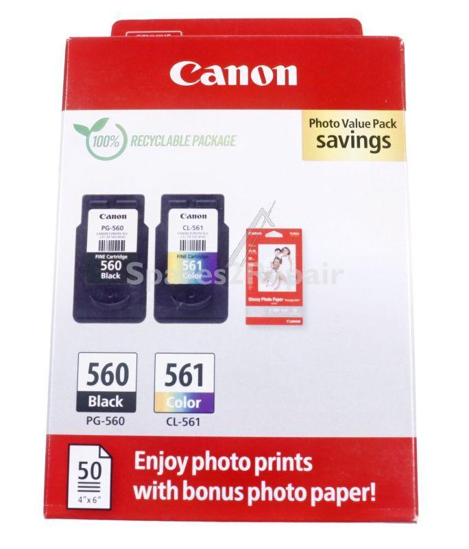 Canon Cartridge - Pg-560 - Cl-561 3713c006 Cartridge Multipack Bk-c-m-y
