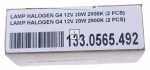 Halogen Lamp - C00632353 488000632353 Lamp Halogen G4 12v 20w 2900k (2 [Whirlpool Indesit]
