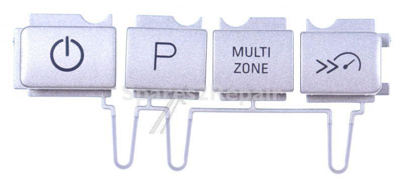 Button - C00502523 488000502523 Buttons Optimal Inox-left [Whirlpool Indesit]