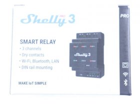 Shelly Actuator - 212180 Pro 3 Relais Max. 48a 3 Phasen 3 Kanale Wlan Lan Bt