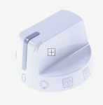 Control Knobs - 9071933 Knob El es 1672b 00 White With Spacer 12 3 [Amica]