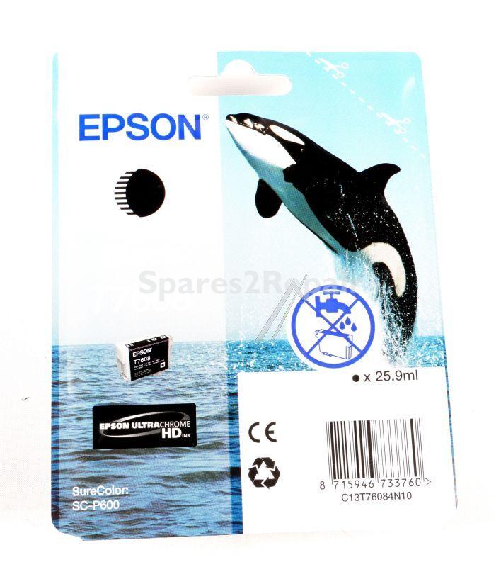 Epson Cartridge - T7608 C 13 T 76084n10 Ink Cartridge Black Matte 25 9ml