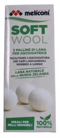 Meliconi Dryer Accessory - 621026 Soft Wool Dryer Balls Made From 100% New Zealand Wool (mulesing-free) 3 Pieces