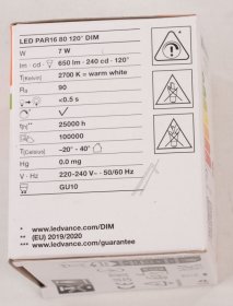 Ledvance Lamp - Led Par16 Dim P 7w 927 Gu10 - LED PAR1680120