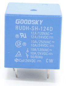 Goodsky Pcb Relay To 24v - 24vdc 12a-250vac Rudh-sh-124d Relay
