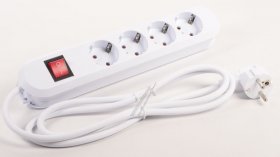 Bachmann 4 Way Socket Outlet Switch - 381 230k Smart Steckdosenleiste 4-fach Mit Schalter 1 5m Weiss