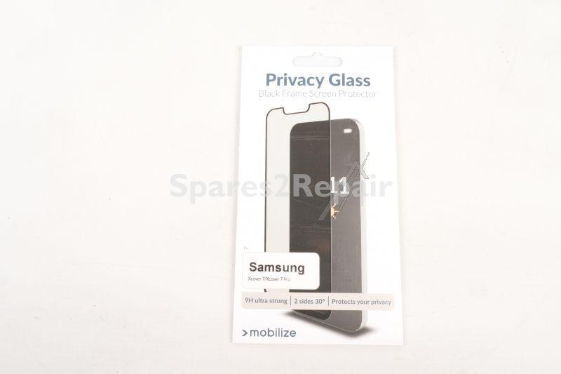 Mobilize Display Protective Film - 59280 Mobilize Privacy Glass Screen Protector - Black Frame - For Samsung Galaxy Xcover7-xcover7 Pro