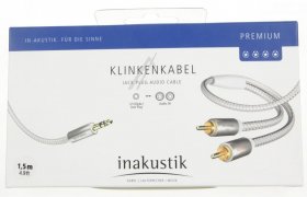 Inakustik Phono Plug-jack Plug - 004100015 Premium Jack Plug Audio Cable 1 5m