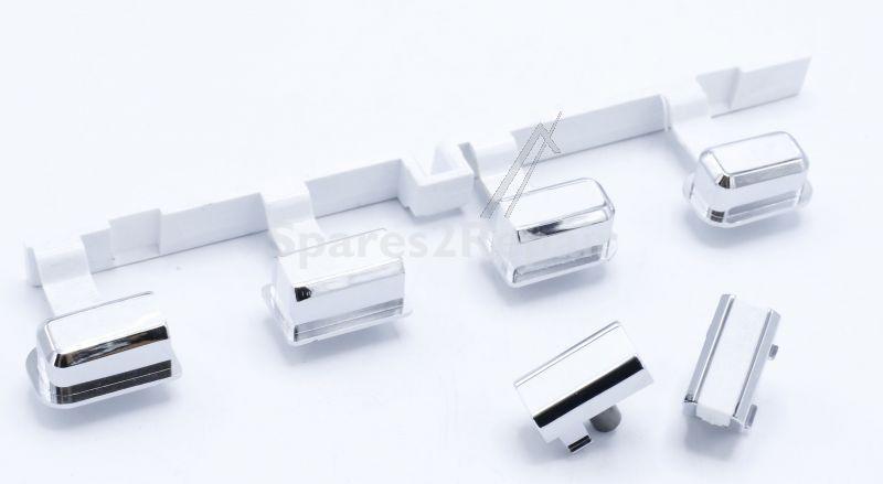 Key Button - C00321323 480112101606 Button Assembly Options Kit White-chrome [Whirlpool Indesit]