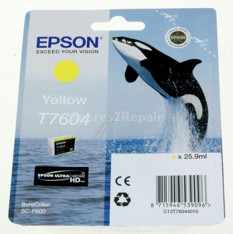 Epson Cartridge - T7604 C13t76044010 Ink Cartridge Yellow 25 9ml