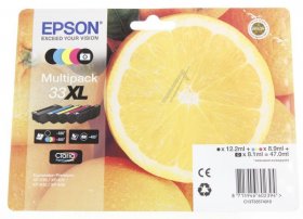 Epson Cartridge - 33xl C13t33574010 Ink Cartridge Multipack Cmyk+glossy 47ml