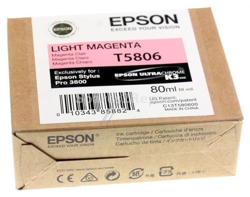 Epson Cartridge - T580600 C13t580600 Ink Cartridge Light Magenta 80ml