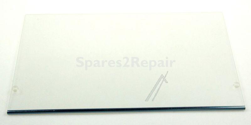 Liebherr Glass Panel - 727194800 Front Glass Plate Above Vegetables With Stainless Steel Strip
