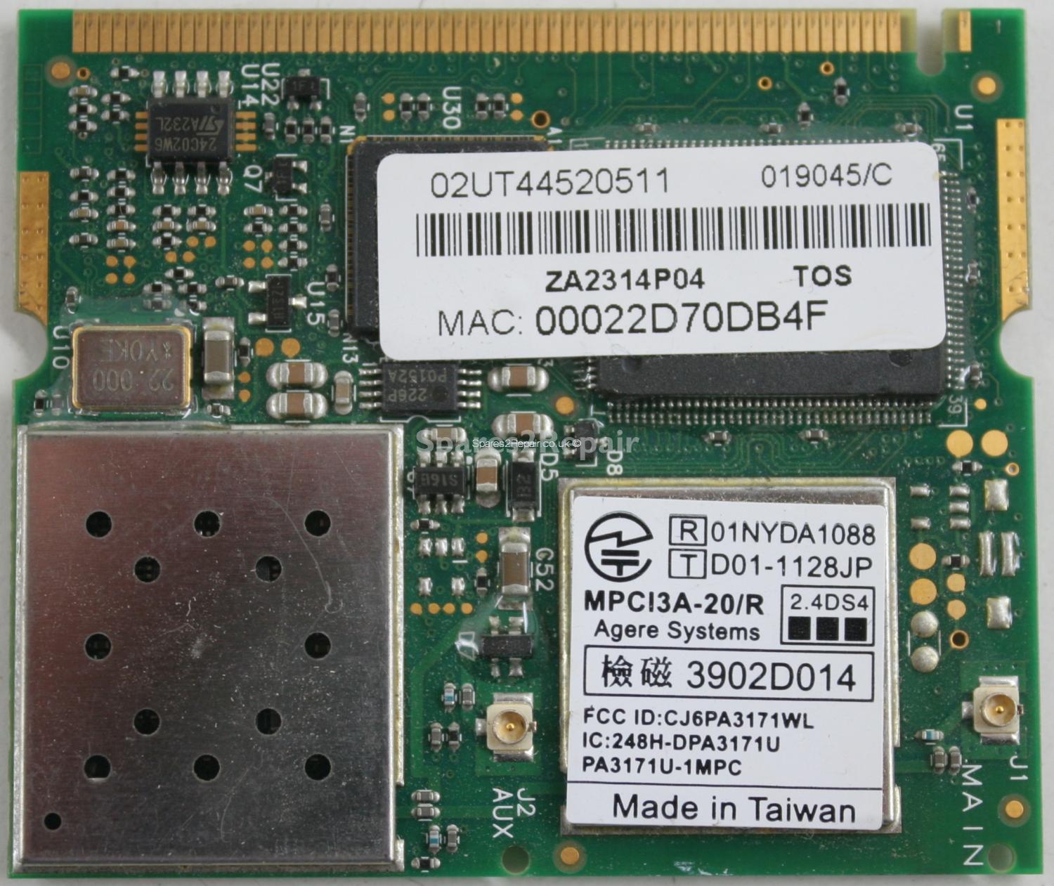 Agere - WLAN - MPCI3A-20/R - Mini PCI