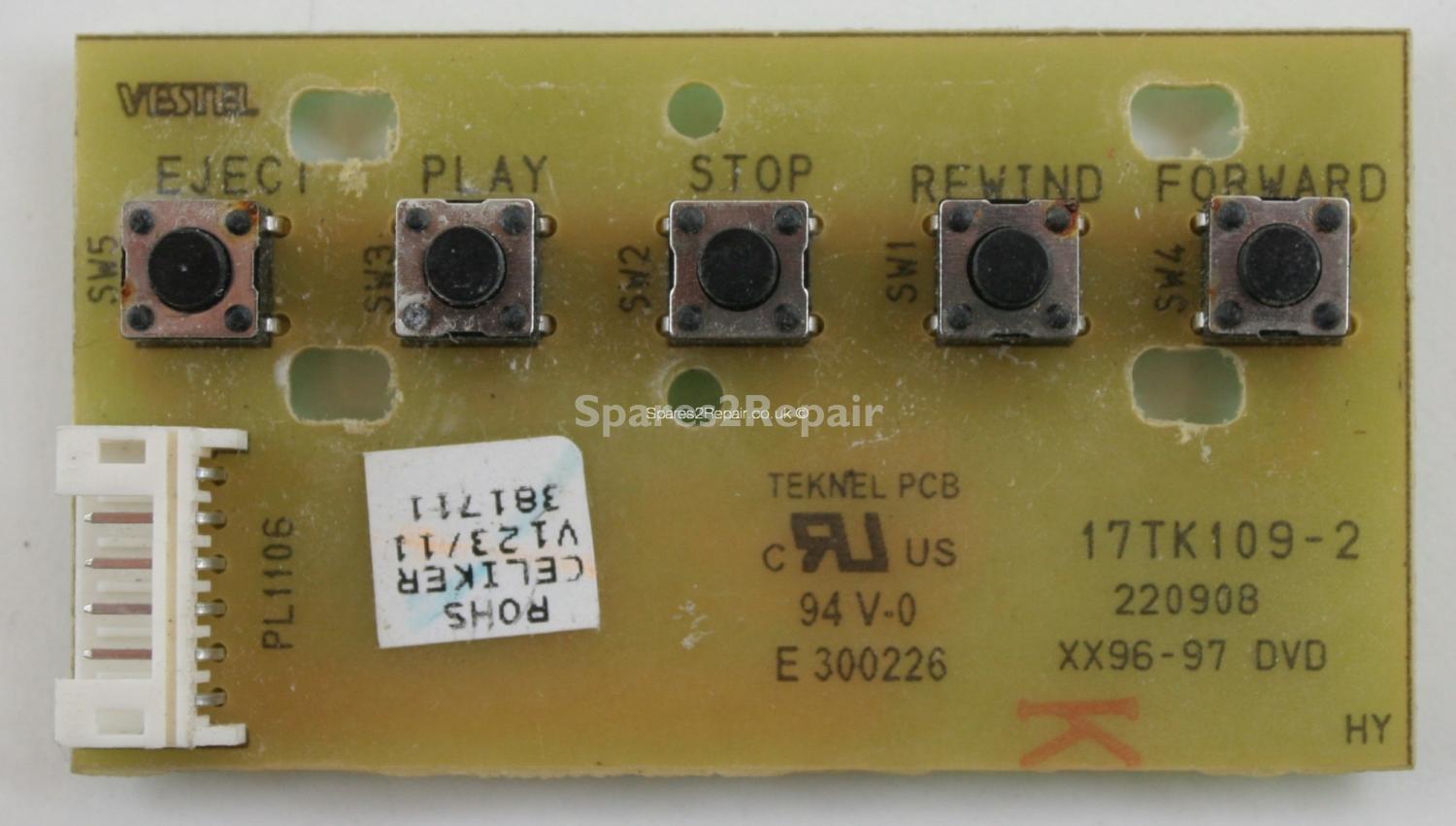 Acoustic Solutions LCDWDVD19FB - DVD Buttons - 17TK109-2 - 220908