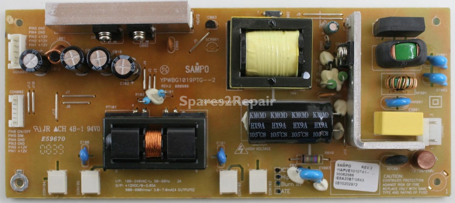 Acoustic Solutions LCDWDVD19FB - Power Inverter - YPWBG1019PTG--2 - Rev 2 - 080909 - YIAPVE1010T41
