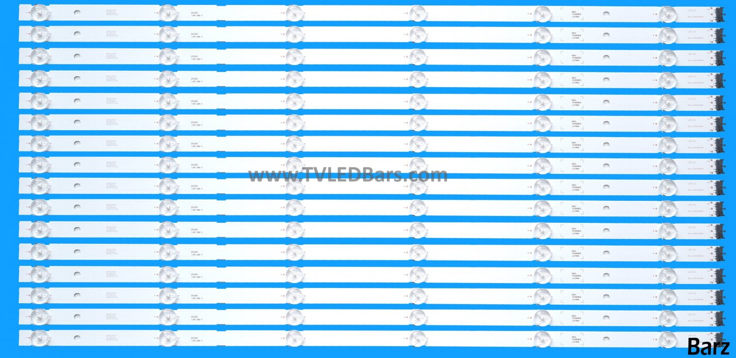 Barz LED Backlight Array Sony KD-65XH9005 KD-65XH9296 XR-65X90J 65" YDAS065DND01 YDAF065DND01 YDBM065DCS01 20LS65 1-007-328-11 16pcs