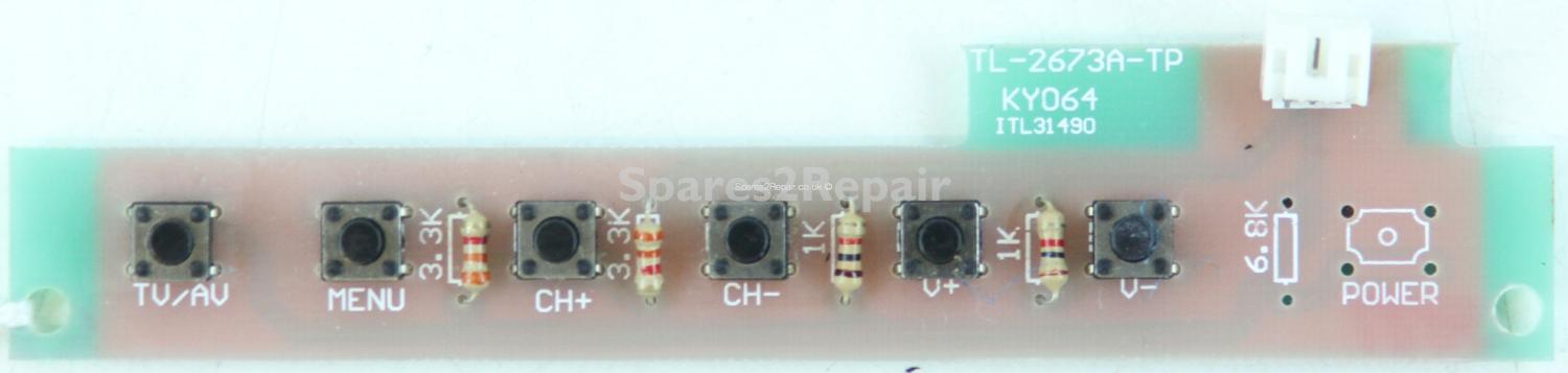 Cello C2673DVB - Buttons - TL-2673A-TP - ITL31490 - KY064 (Without Plastic)