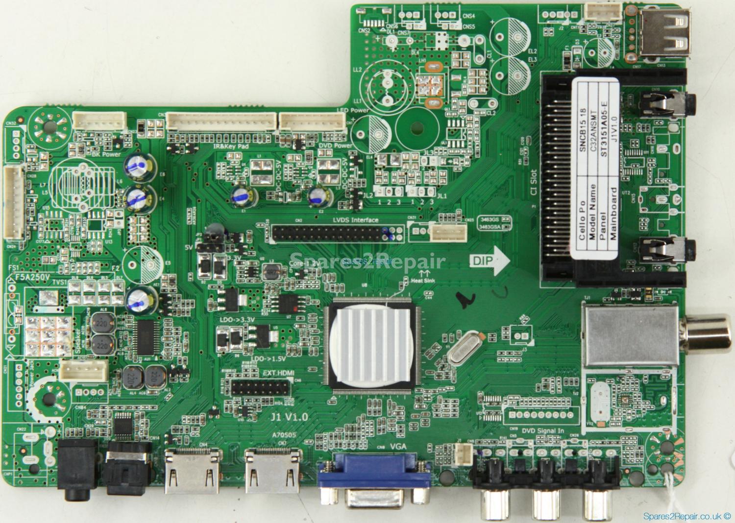 Cello C32ANSMT-V2 - Main AV - SNCB15 18 - J1 V1.0 - BH-18102