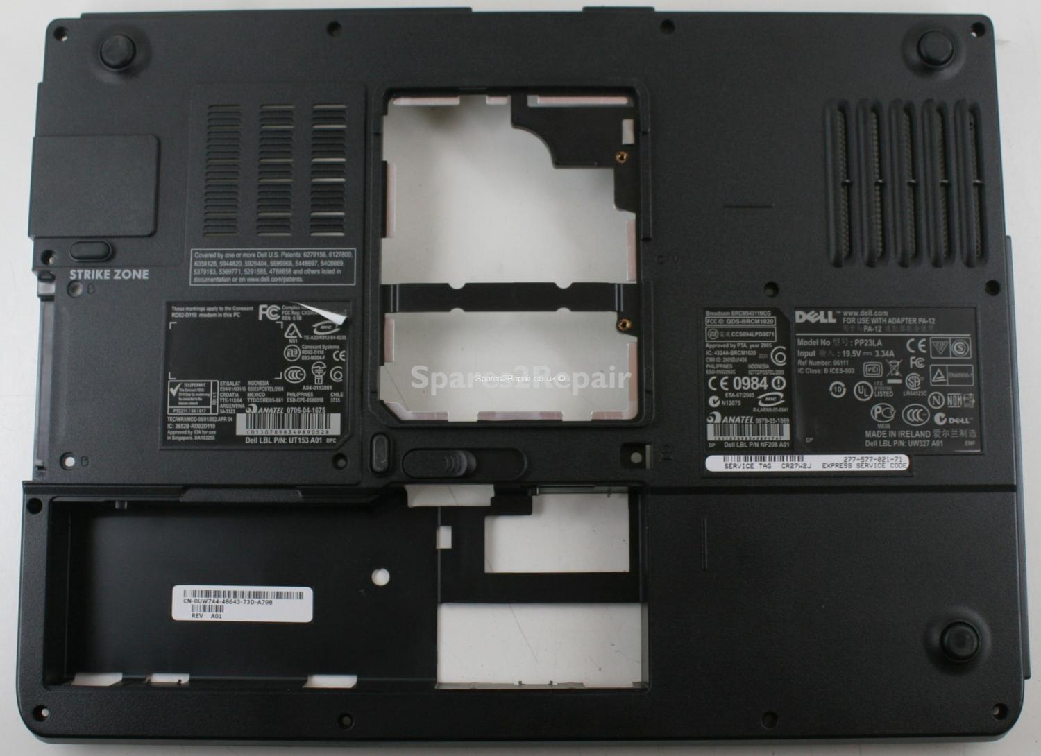 Dell Inspiron 1501 - Bottom Base - 38FM2BAWI15 - REV:3B