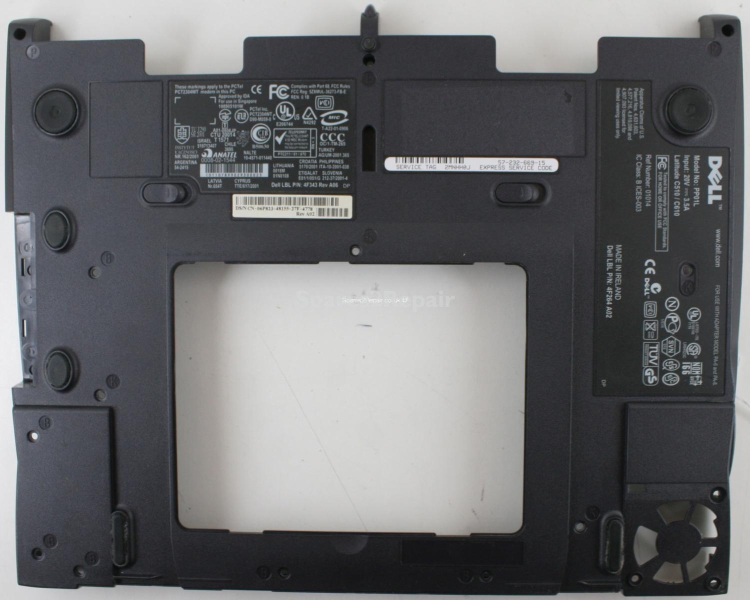 Dell Latitude C510-C610 - Bottom Base - 3BTM7BAWI05 - REV:3B - 3J544
