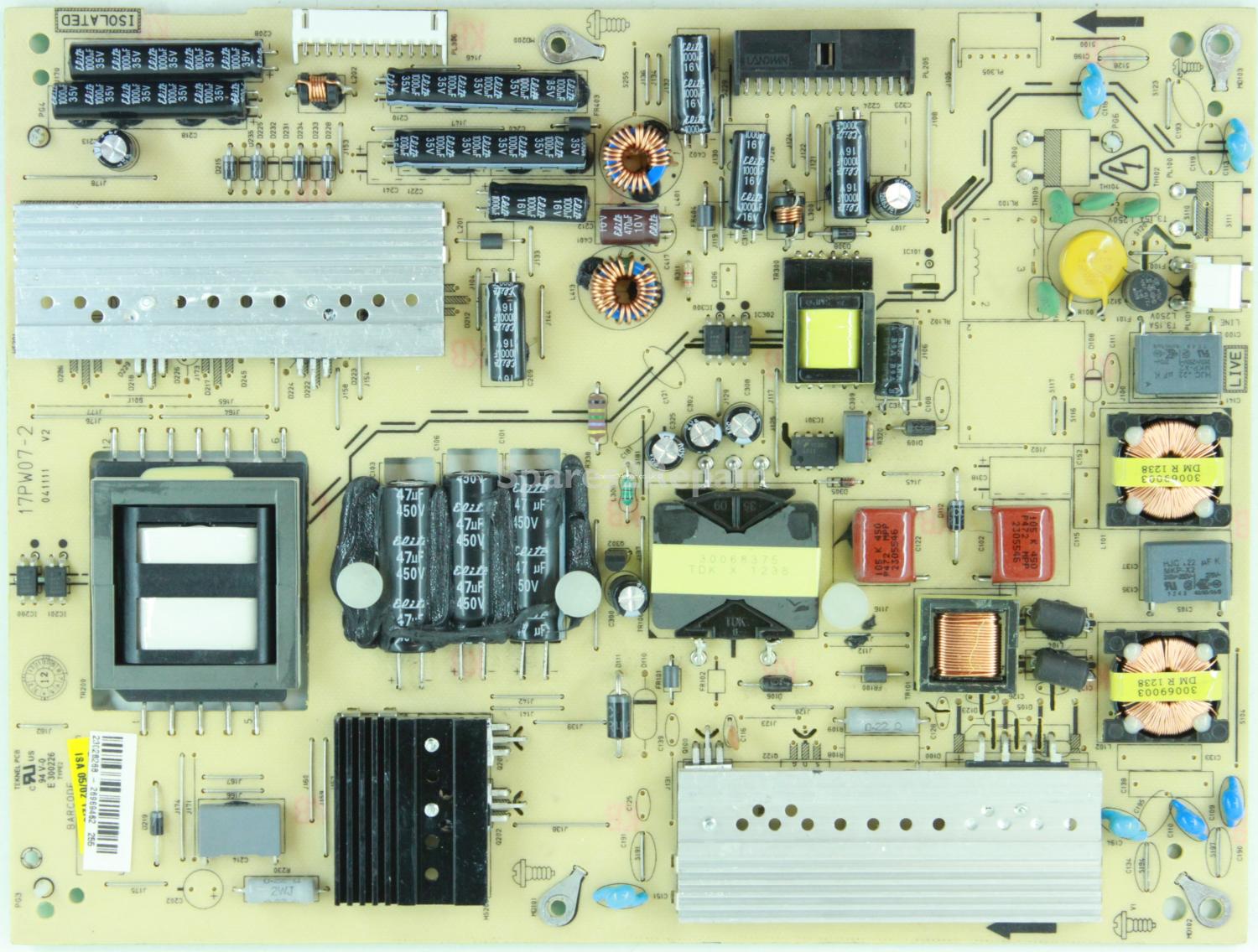 Hitachi 40H6L03U - Power Supply - 23028268 - 17PW07-2 - 041111 - V2