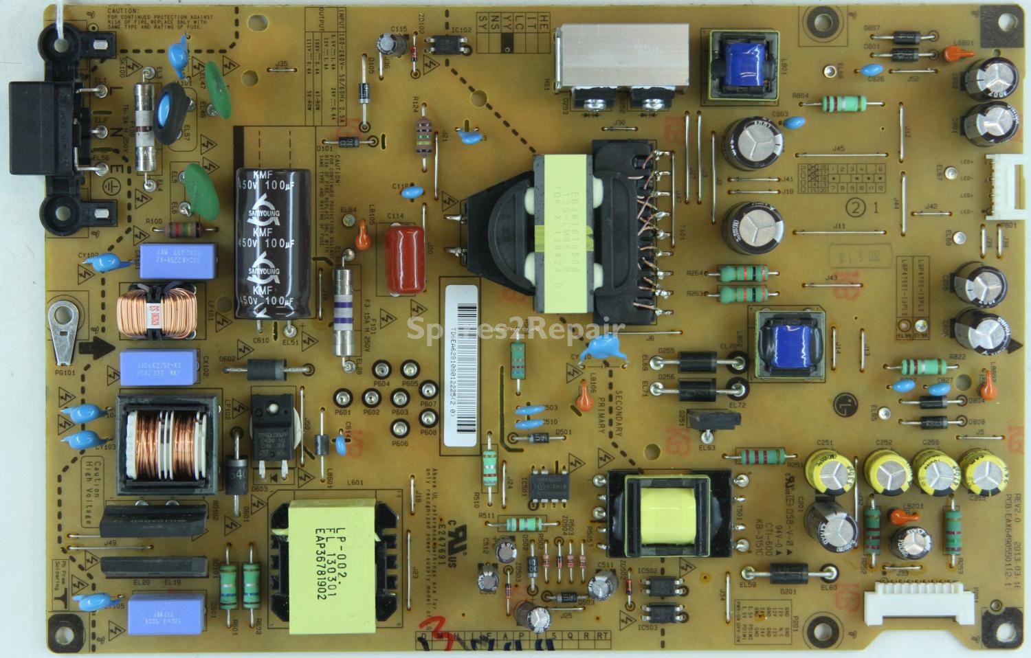 LG 47LN5400 - PSU - EAY62810801 - EAX64905501(2.1) - REV2.0 - LGP4750-13PL2