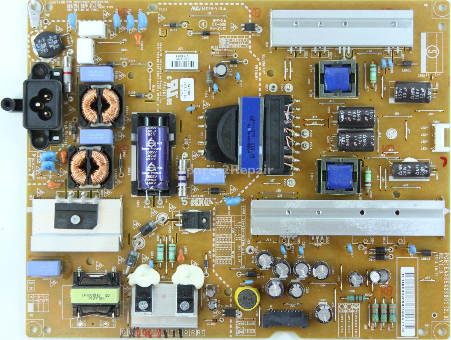 LG 47LB580V - PSU - EAY63072001 - EAX65423801(2.0) - REV1.0 - LGP474950-14PL2