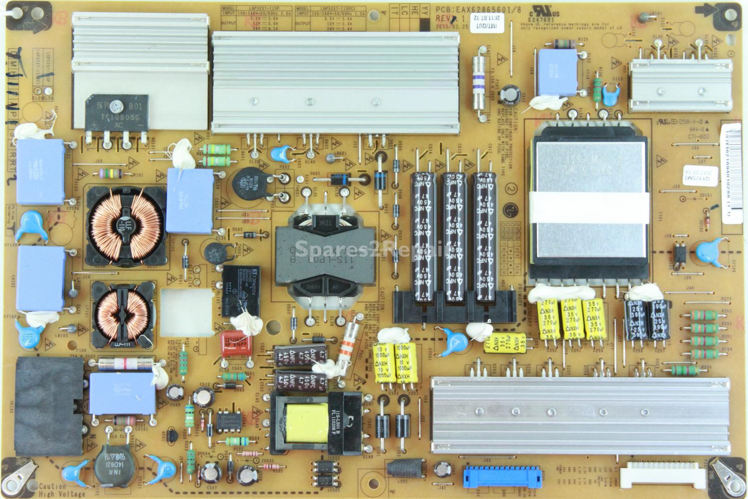 LG 37LV450U - Power Supply - EAY62169401 - EAX62865601/8 - REV1.1 - LGP3237-11SP