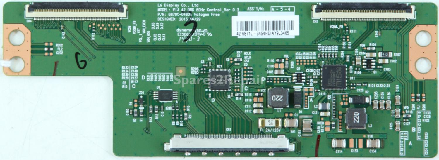 Panasonic TX-42AS500B - T-Con - 6871L-3454H - 6870C-0480A - V14 42 DRD 60Hz Control_Ver 0.3