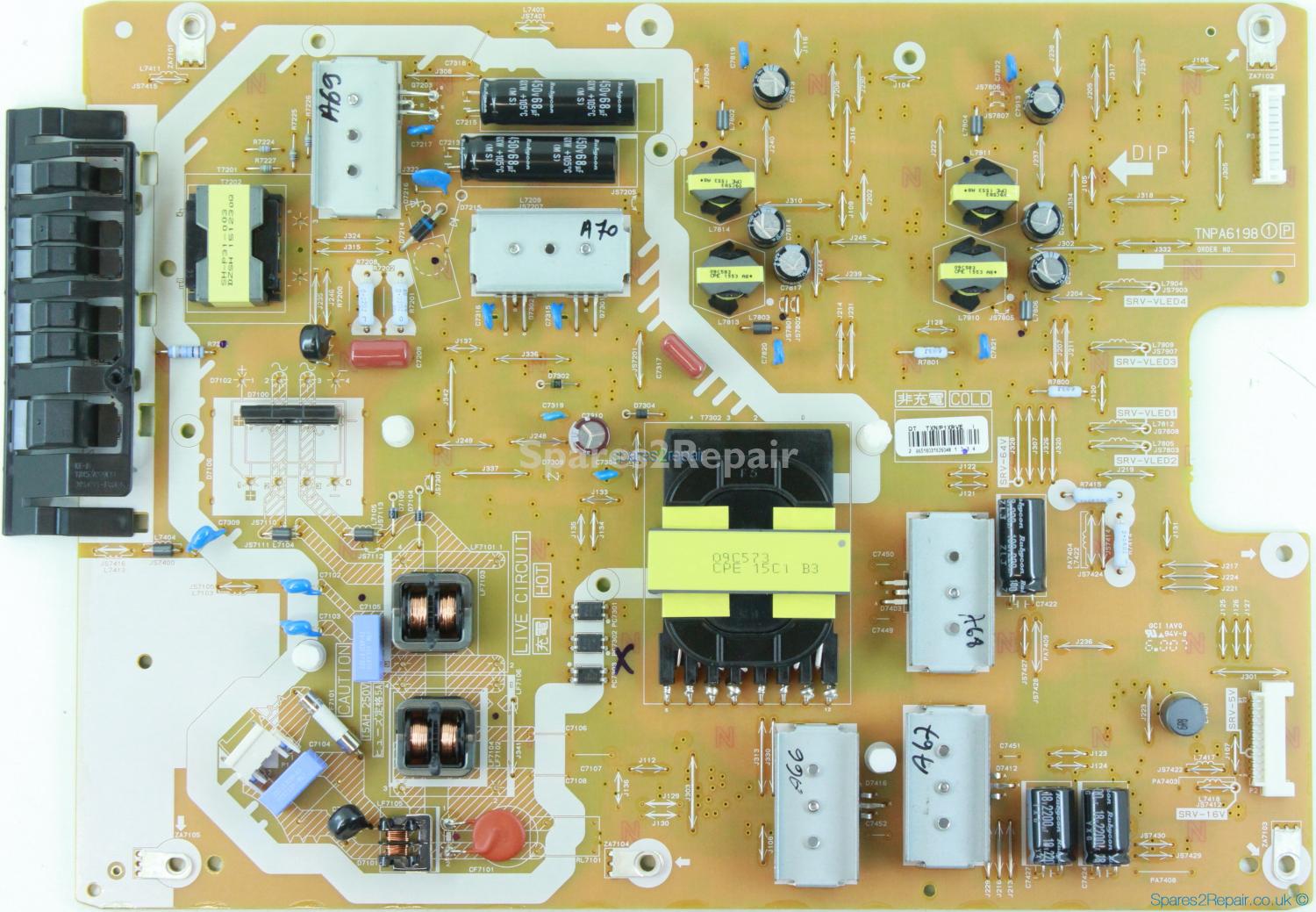 Panasonic TX-58DX700B - Power Supply - TXN/P1XRVE DT - TNPA6198 1 P