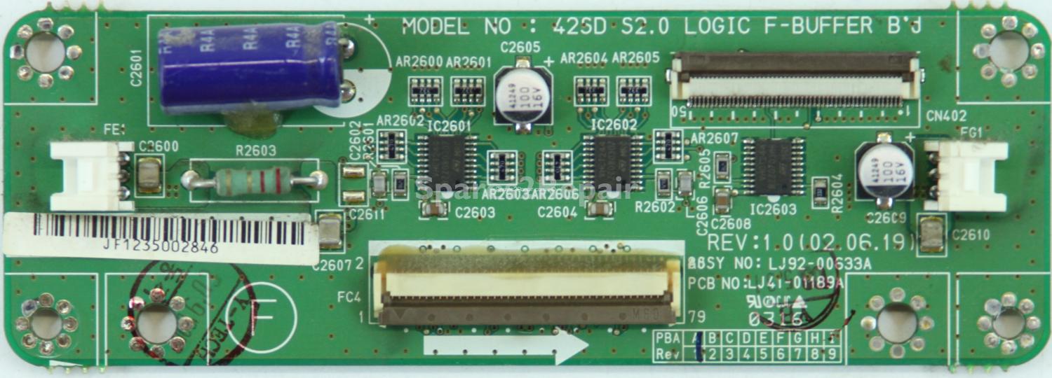 Philips 42PF9945 - Buffer - LJ41-01189A - REV:1.0 - LJ92-00633A A1 - 42SD S2.0 LOGIC F-BUFFER BD