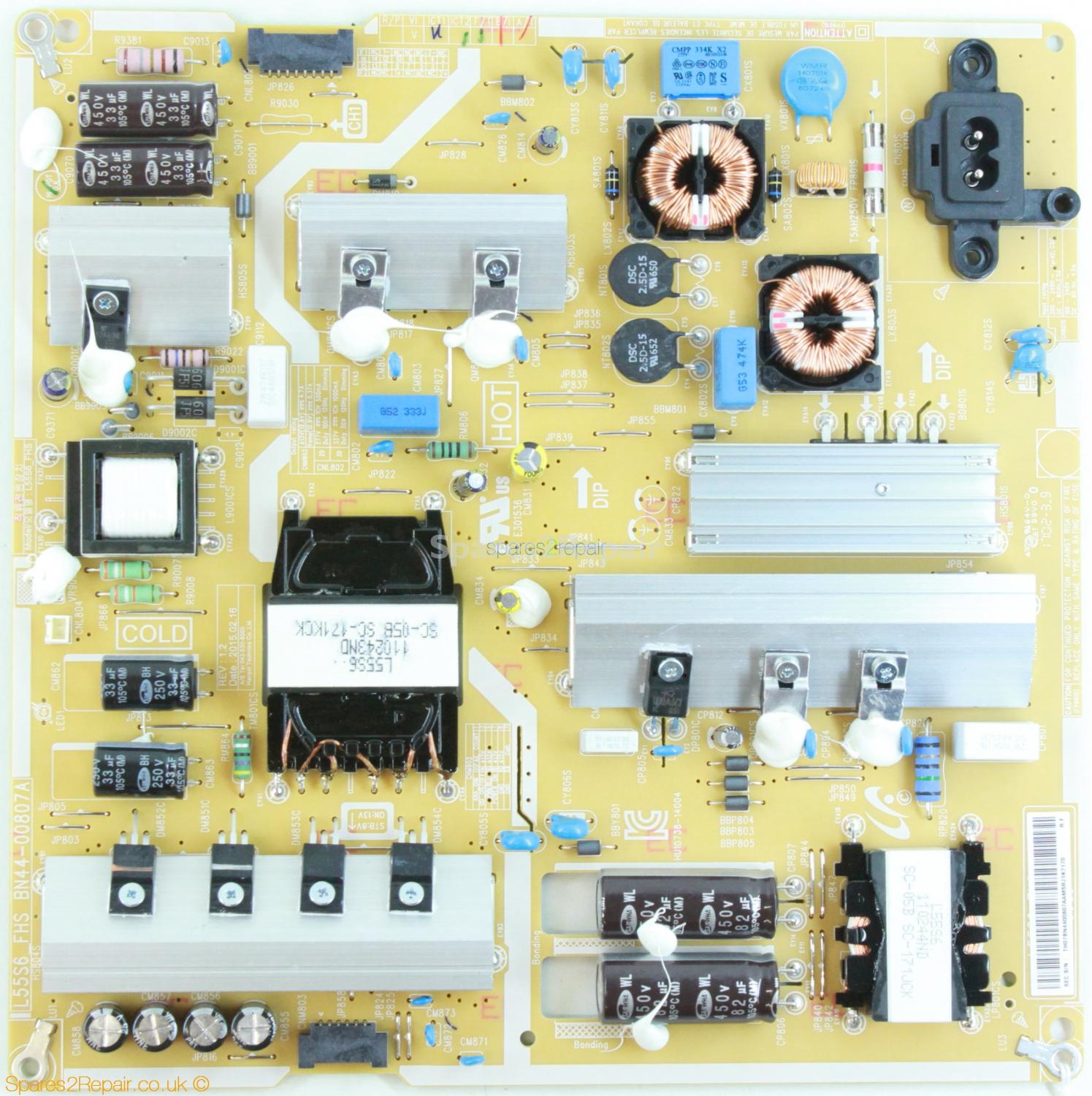 Samsung UE49KU6100K - PSU - BN44-00807A - REV:1.2 - L55S6_FHS
