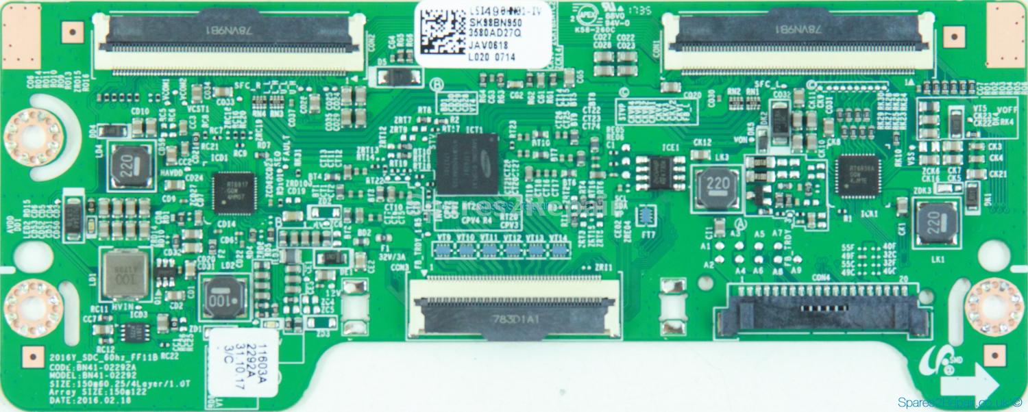 Samsung LH49PMHPBGC/EN - T-Con - BN97-11603A - BN95-03580A - BN41-02292A - LSI490HN01-IV - 2016Y_SDC_60hz_FF11B