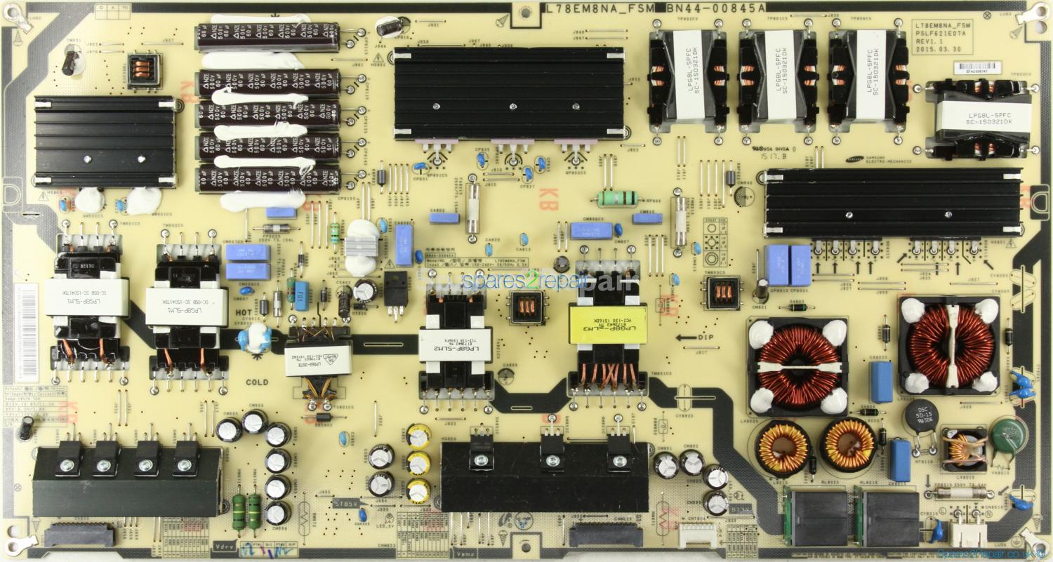 Samsung UN78JS9100F - Power Supply - BN44-00845A - L78EM8NA_FSM - PSLF621E07A - REV1.1