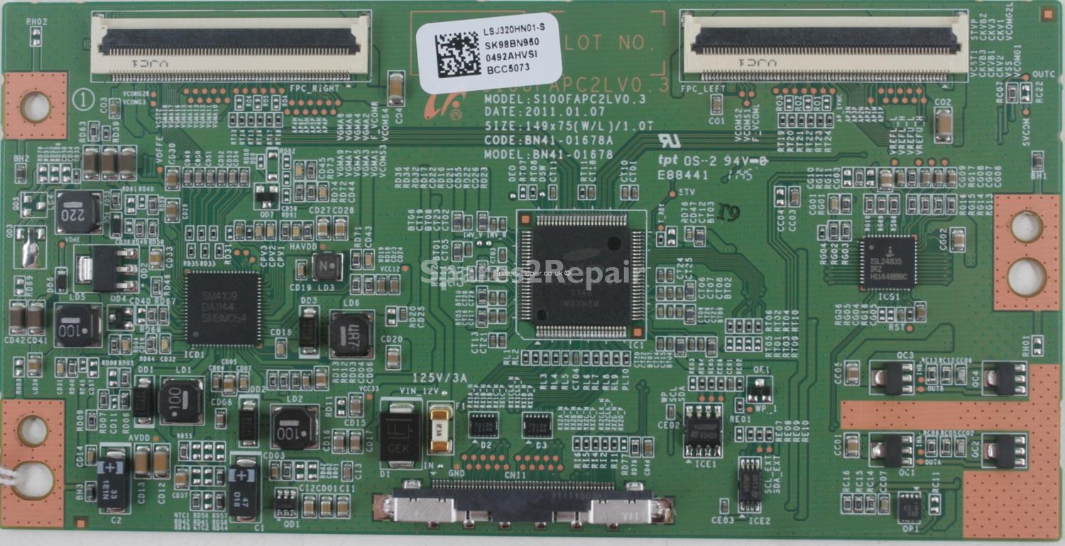 Samsung UE32D5520RKX - T-Con - BN95-00492A - BN41-01678A - LSJ320HN01-S - S100FAPC2LV0.3