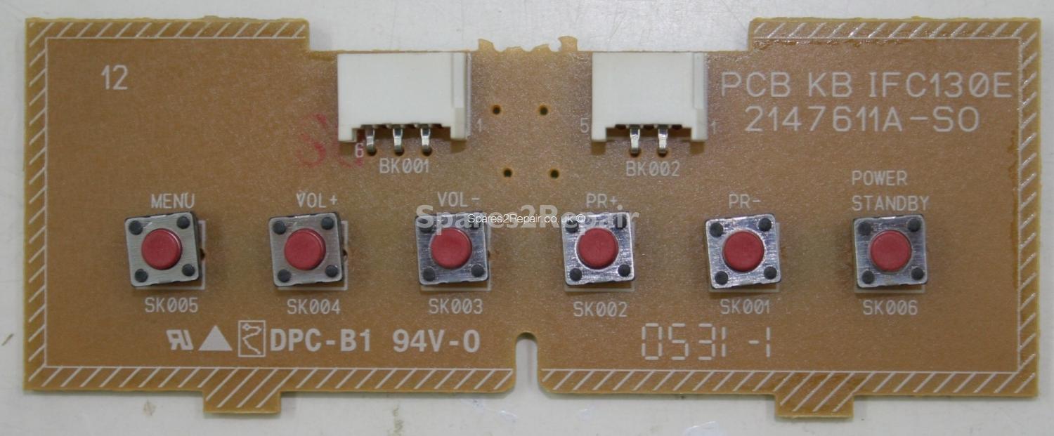 Thomson 32LB130S5 - Buttons - 2147611A-SO - PCB KB IFC130E