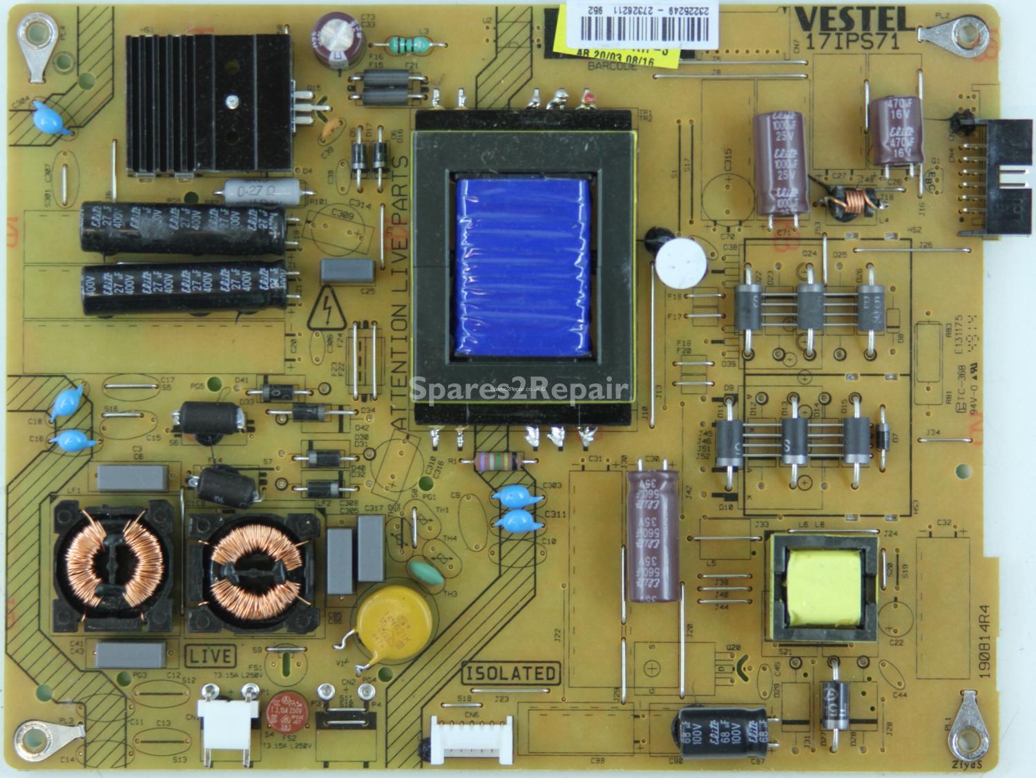 Toshiba 32D1533DB - PSU - 23225249 - 17IPS71 - 190814R4
