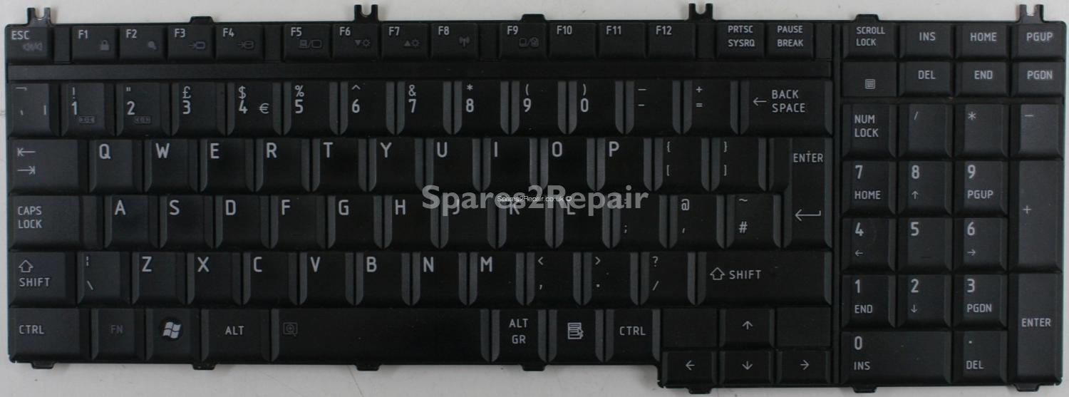 Toshiba Equium L350-10L - Keyboard - NSK-TBA0U - 9J.N9282.A0U - Rev.:A01 - 6037B0027905 - Rev 2.00